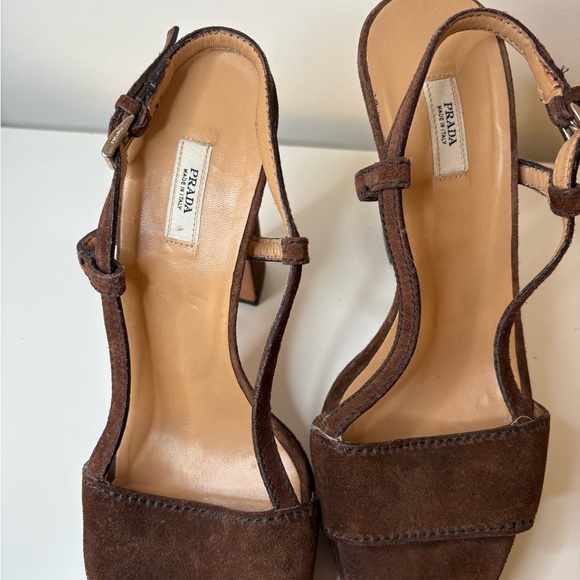 Prada brown heels size 8 - Picture 2 of 2